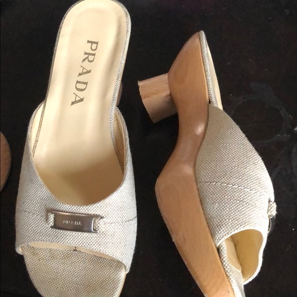 Prada wooden heel sandals size 8.5 - Picture 6 of 7